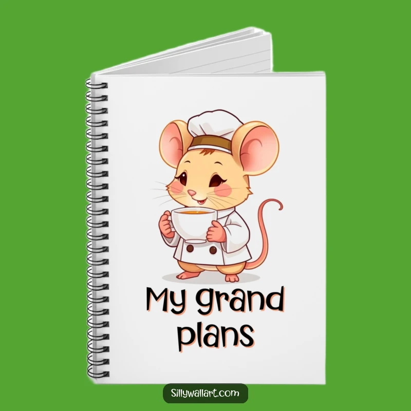 Funny Mouse Chef Notebook: Jot Down Ideas with Determined Charm