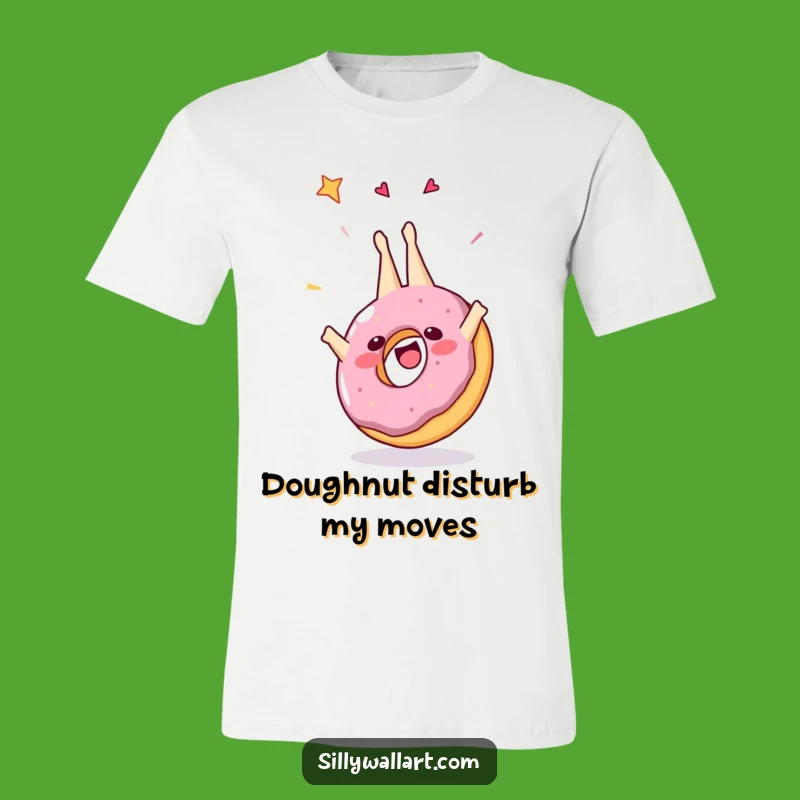 Funny Cheerful Donut Somersault Tee - Hilarious Pastry Action Shirt Gift
