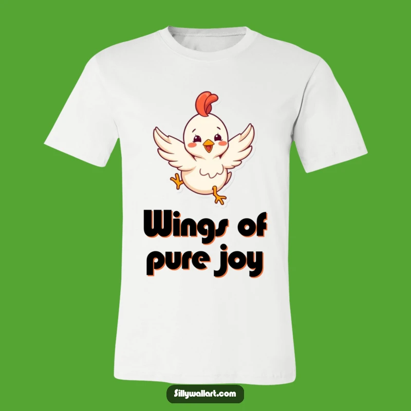 Funny Rubber Chicken T-Shirt: Hilarious Flying Attempt Tee for Joke Lovers