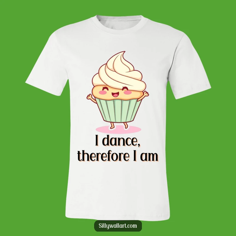 Funny Dancing Cupcake Tee - Wearable Joy & Hilarious Style