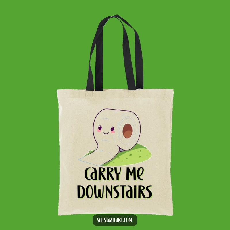Funny Toilet Paper Roll Tote Bag: Carry Your Laughs Downhill in Style