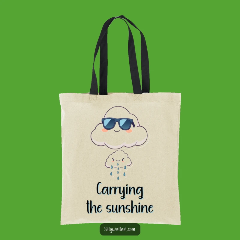 Funny Cool Cloud Tote Bag: Sunglasses Cloud Accessory, Perfect Sunny Funny Gift