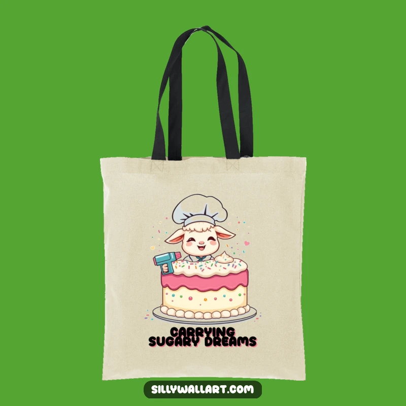 Funny Lamb Chef Tote Bag: Carry Your Baking Supplies with Charm