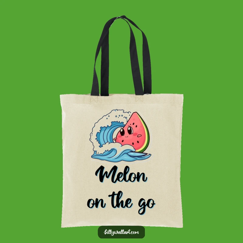 Funny Watermelon Surf Tote Bag - Hilarious Accessory for Beach Day Essentials